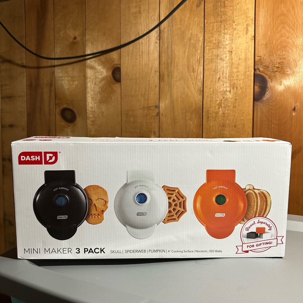 Halloween Mini Waffle Makers- 3 piece set